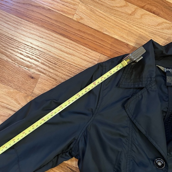 Vintage 1980’s Black Wind Breaker Trench Coat⭐️ - Picture 7 of 9